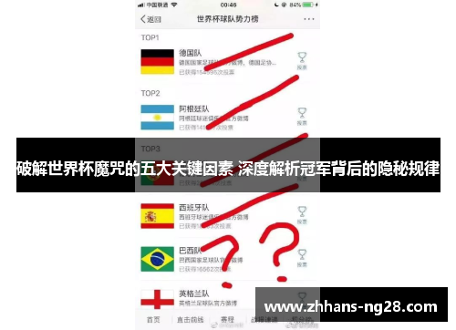破解世界杯魔咒的五大关键因素 深度解析冠军背后的隐秘规律